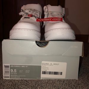 Nike Air Force 1 Mid (All White)